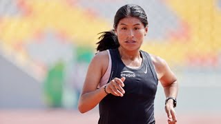 17.05.2024 Luz Mery Rojas, clasificada a París 2024 entrena en el Estadio Atlético de Legado Videna