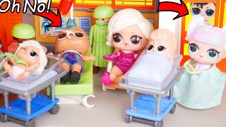 LOL OMG Makeover with DIY Hospital Build and Big Sister Hospital Doll