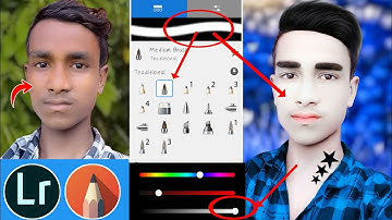 HDR Face Smooth Editing Secret | Lightroom + SketchBook Pro Tutorial Skin whitening photo editing 😱