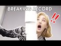 TWICE breaking *amazing* toilet paper stacking records