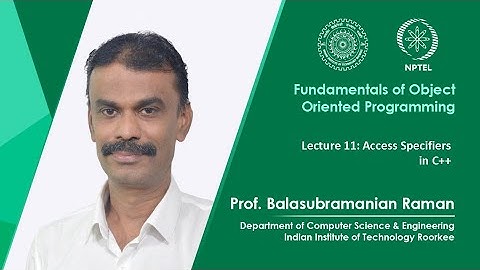 Lecture 11: Access Specifiers in C++