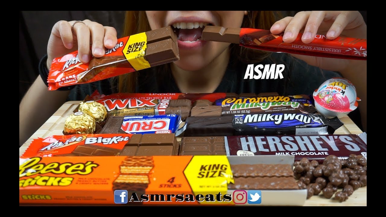 Asmr Chocolate Candy Bars & Sweets (CHOCOLATE HEAVEN) No talking Asmr