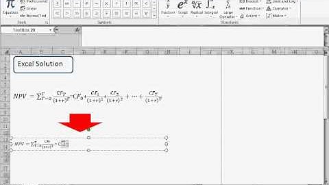 How to Create Equation in Excel 2010