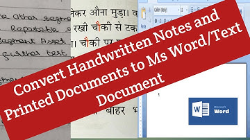 How to Convert Handwritten notes/Printed  Image to MS Word/Text ? Google Docs| With Hindi Subtitle