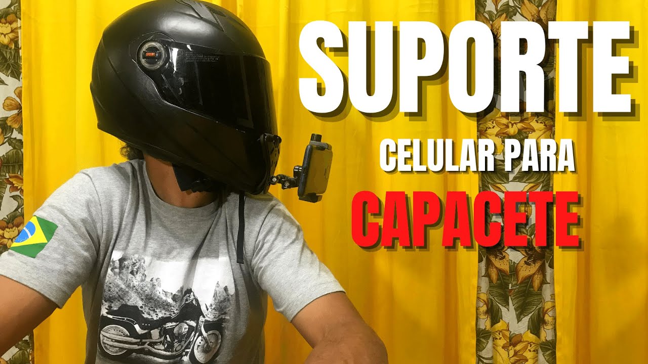 SUPORTE DE CELULAR PARA CAPACETE - REVIEW - YouTube