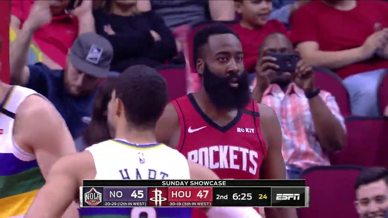 James Harden records 40 points,double double, near triple double for Rockets vs Pelicans YouTube