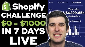 (Day 1) SHOPIFY CHALLENGE: NEW STORE FROM $0 TO $1,000 IN 7 DAYS STEP-BY-STEP | SHOPIFY CASE STUDY