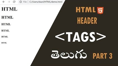 HEADER TAGS IN HTML | HTML IN TELUGU | TECH WITH TRIO #techwithtrio #html#tags