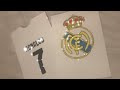 ظرف نقش عليه اسم رونالدو وشعار ريال مدريد لعشاق الريال