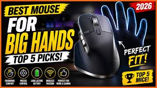 🏆 Best Mouse for Big Hands (2026) 🖱️ | Top 5 Ergonomic Mice Worth Buying
