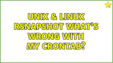 Unix & Linux: rsnapshot: What