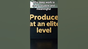 Why deep work is rare, valuable, and meaningful #deepwork #books #focus #work #jaidmeel