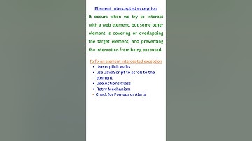 Element intercepted exception || Selenium Java || Automation testing