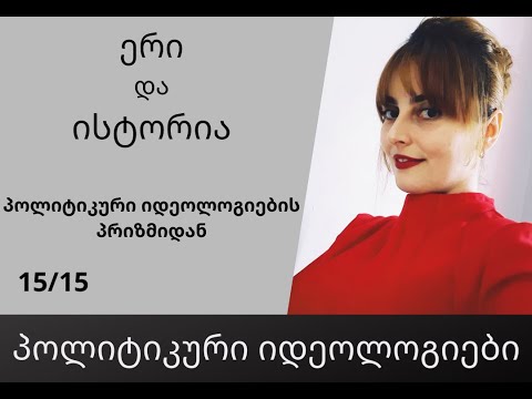 ერი და ისტორია - შესავალი კურსი, პოლიტიკური იდეოლოგიები / ანა ანუშიძე 2021 წ.