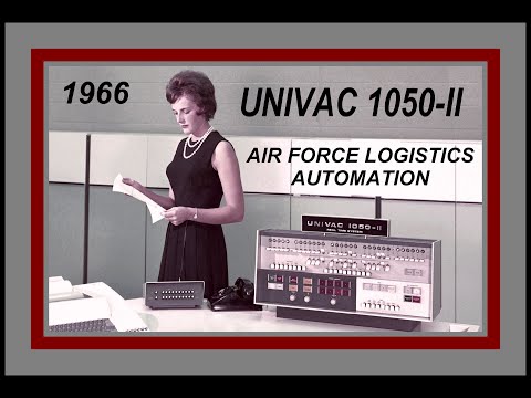 Vintage Sperry-Rand UNIVAC 1050 U.S. Air Force Computer Automation (1966) AFLC Base Supply (Vietnam)
