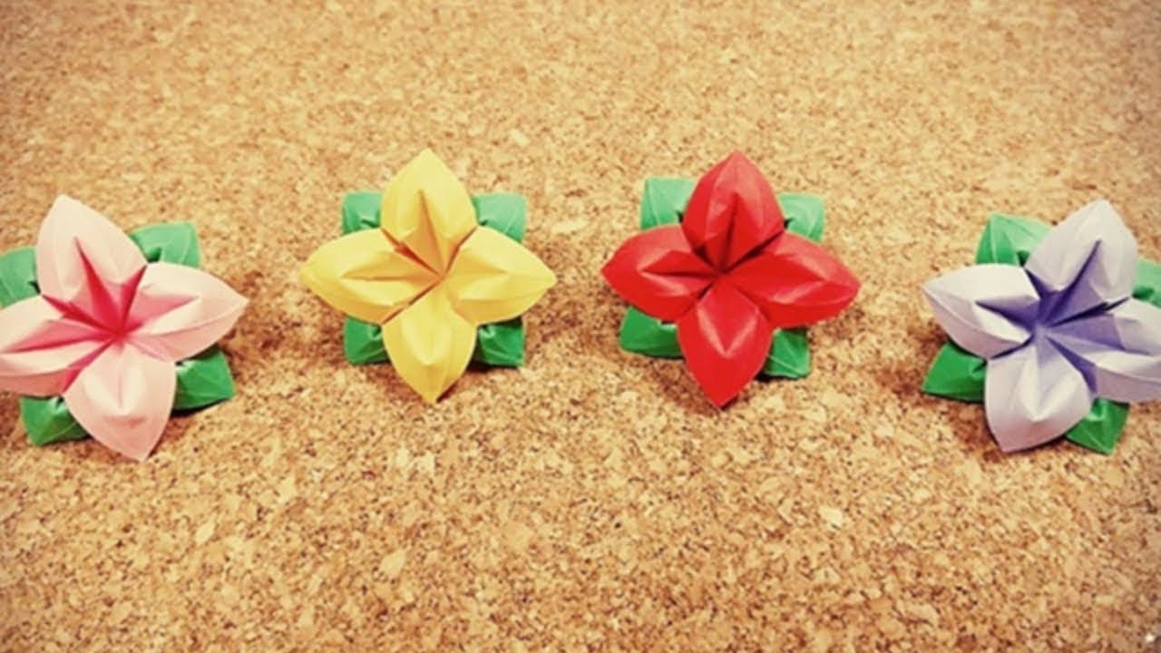 折り紙 簡単 誰でも作れる 可愛い小さな花 Pretty Small Flower Of The Origami Youtube