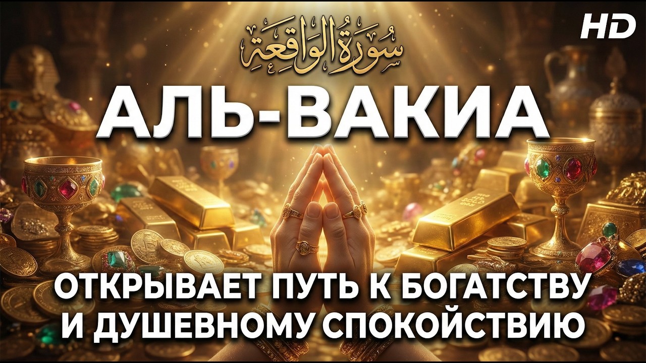 🌙 Сура Аль-Вакиа (Waqiah) ✨ От бедности и долгов | Успокоение сердца и для сна 💰