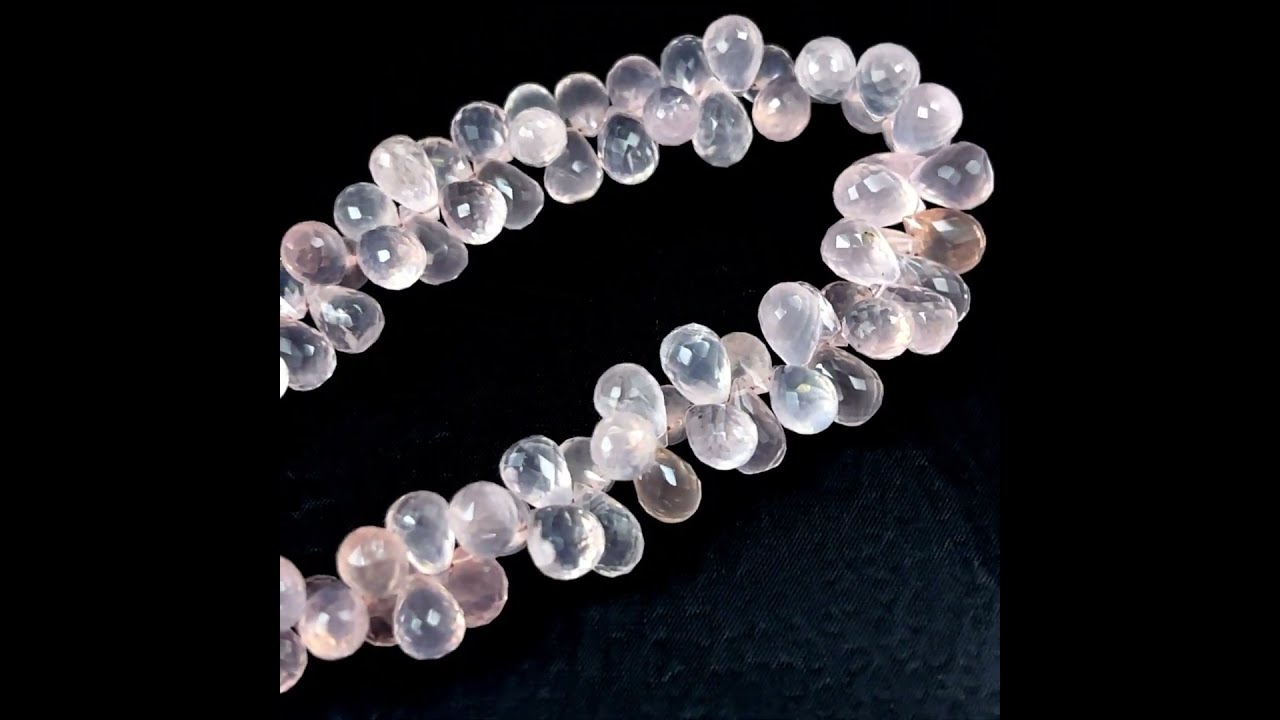 Rose Quartz Natural Drop Briolette Cut VS Clarity 8x6-10x6mm Loose Drilled Gemstone