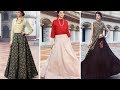 Modern Fashionable Women Long crop #top lehenga dress design ideas..#trending now Modern Fashionable Women Long crop #top lehenga dress design ideas..#trending now