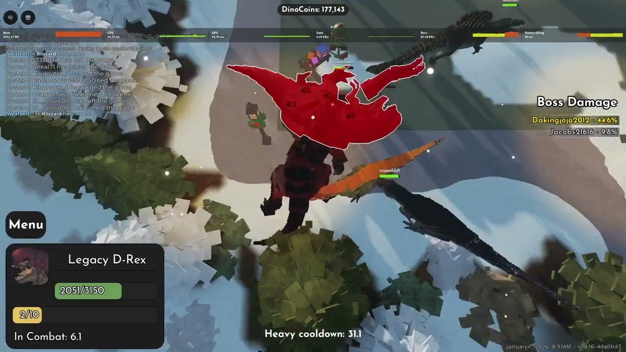 My First battle in Jurassic Blocky (Lies)