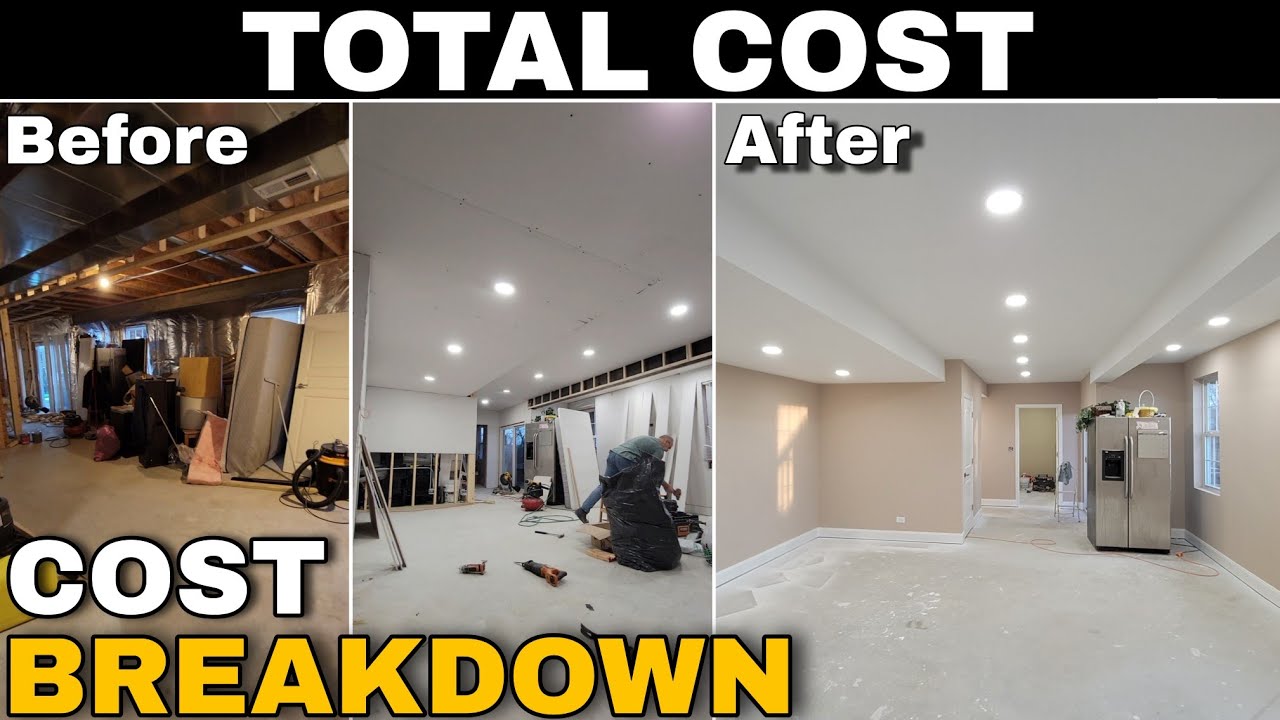 TOTAL COST to FINISH a BASEMENT in 2024 (Labor Cost & Material Cost ...