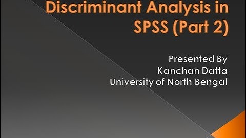 Discriminant Analysis in SPSS (Part 2)