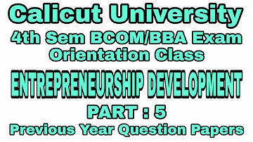 4TH SEM BCOM BBA ENTREPRENEURSHIP DEVELOPMENT EXAM ORIENTED CLASS PROJECT MANAGEMENT PART : 5