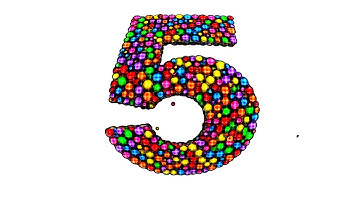 Learn Number Five on 3d Color Balls | Sparta Halftone Pop Effects (sponsored by preview2effects)