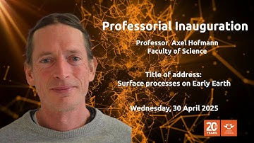 Professorial Inauguration: Prof Axel Hofmann | Faculty of Science