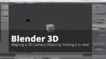 2 Minute Video Tutorial :: Aligning a Camera in Blender 3D