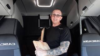 Turn your semi truck cab into a gym! How to install a Pull-up bar inside your freightliner!