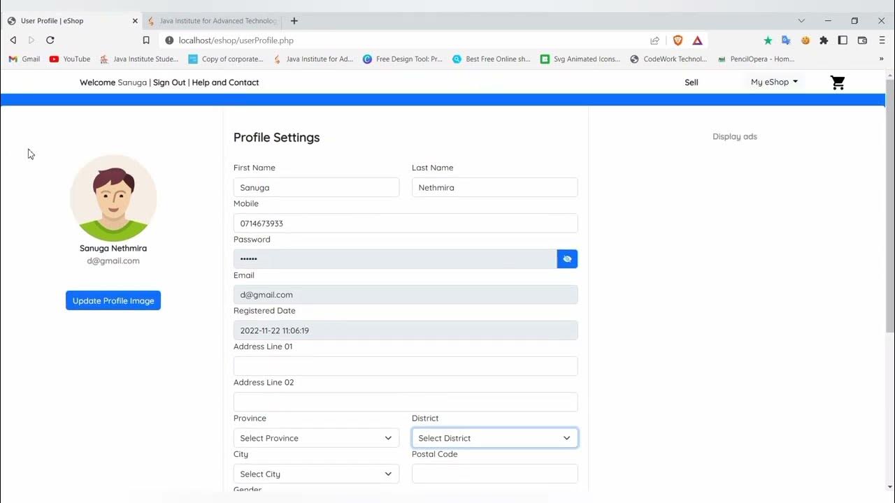 Design a responsive user profile page using HTML, CSS, JavaScript and ...