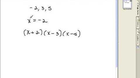 finding polynomials from zeros