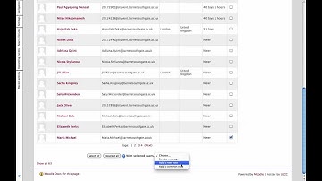 How to send a message in Moodle and view course users