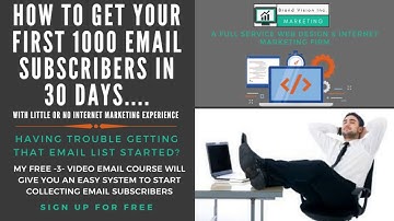 Get your first 1000 Email Subscribers in 30 days