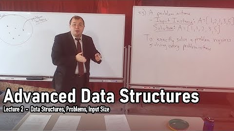 Lecture 2:  Data Structures, Problems, Input Size [Advanced Data Structures]
