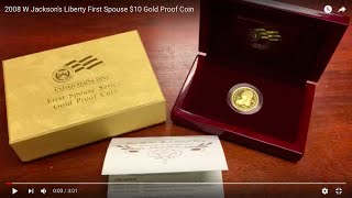 2008 W Jackson's Liberty First Spouse $10 Gold Proof Coin