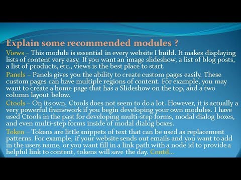 Drupal Interview Questions and Answers for freshers and experienced– Part 2