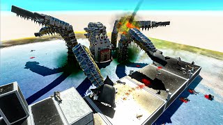 Kraken Savaş Gemisine Saldırıyor - Hayvan İsyanı Savaş Simülatörü