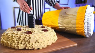 Lego Large Cookies - Lego In Real Life 11 / Stop Motion Cooking ＆ ASMR