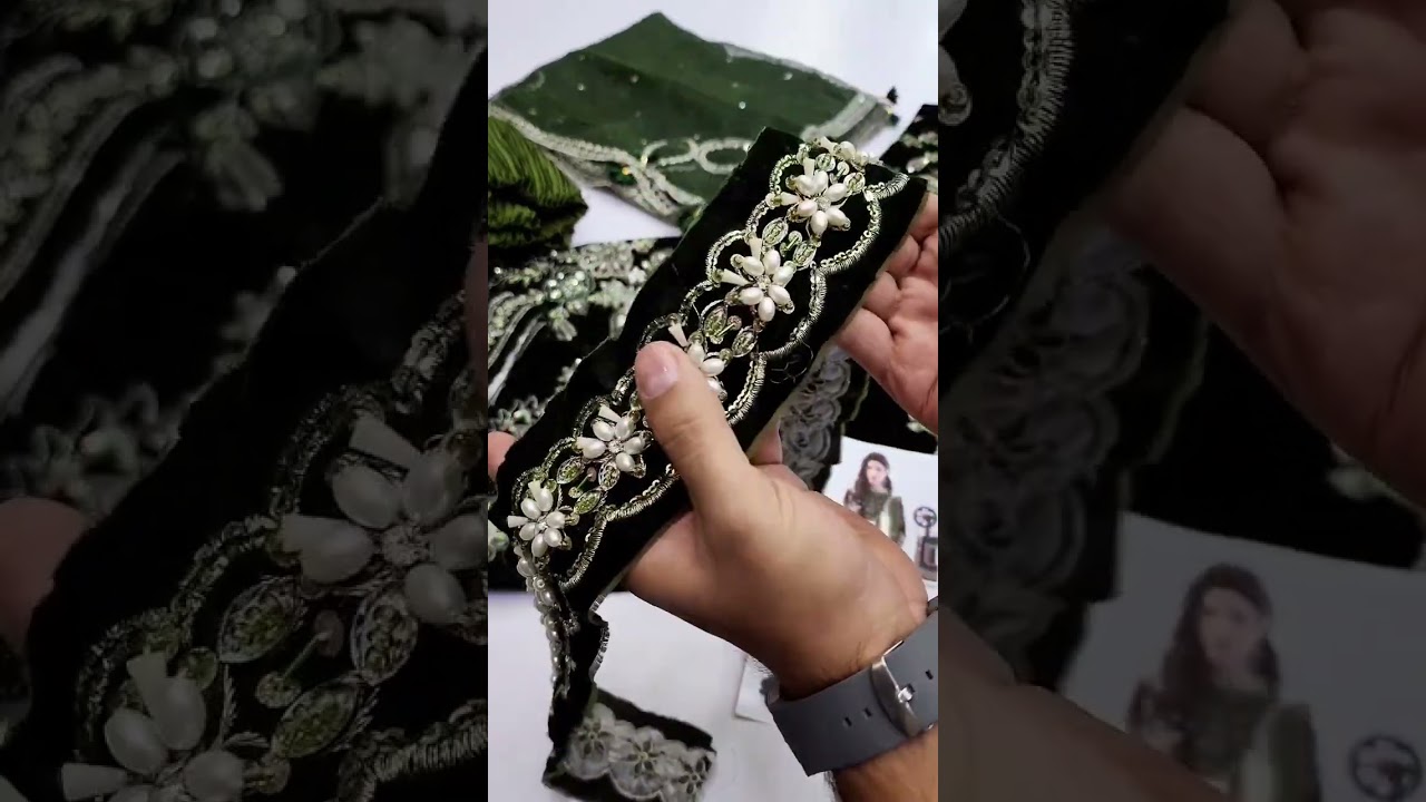 SARDINIA NEW GREEN VELVET PARTY WEAR