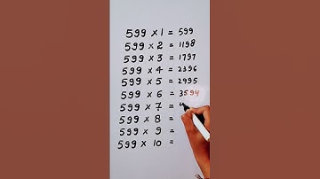 Write the Table of 599 in 17 second only..#maths #mathshack #mathematicks @study_care0