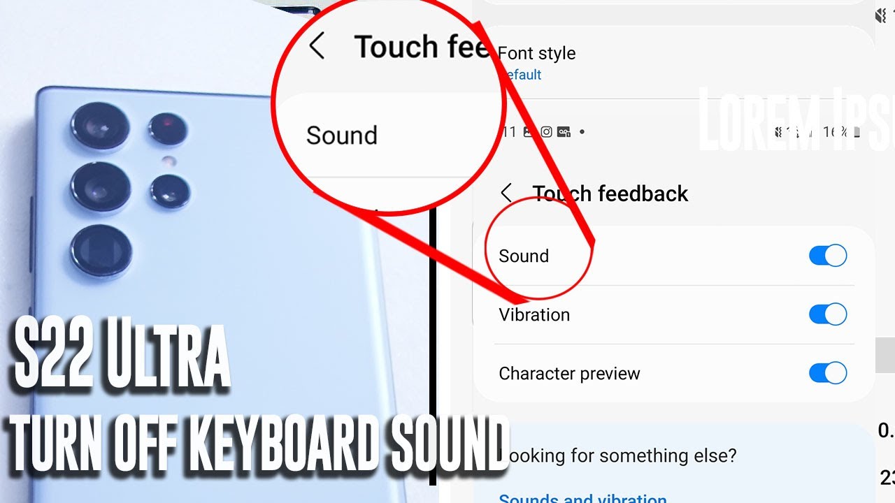 Samsung S22 Ultra How To Turn Off Keyboard Sounds YouTube