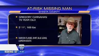 Shasta County Sheriff s Office seeking public s assistance in locating at-risk missing elderly man