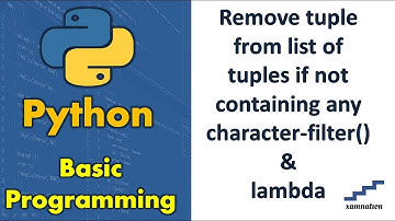 Remove tuple from list of tuples if not containing any character-filter()&lambda