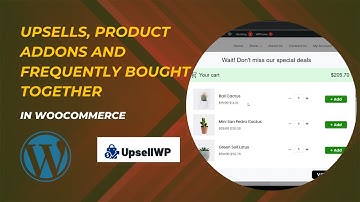 Add product upsells, addons and frequently bought together in woocommerce