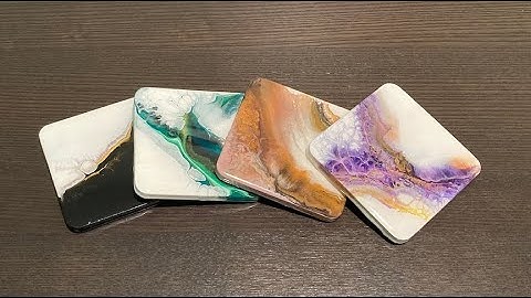 Wood Coaster Acrylic Pouring | Simple & Stunning DIY Gift Project