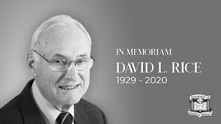 Dr. David L. Rice Funeral Service
