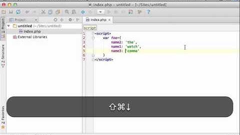 PHPStorm knows that the last row should not have the comma