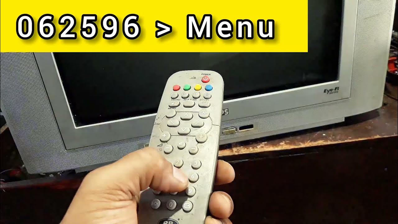 Philips CRT tv service mode how to open Philips tv service menu code old model Zapa YouTube